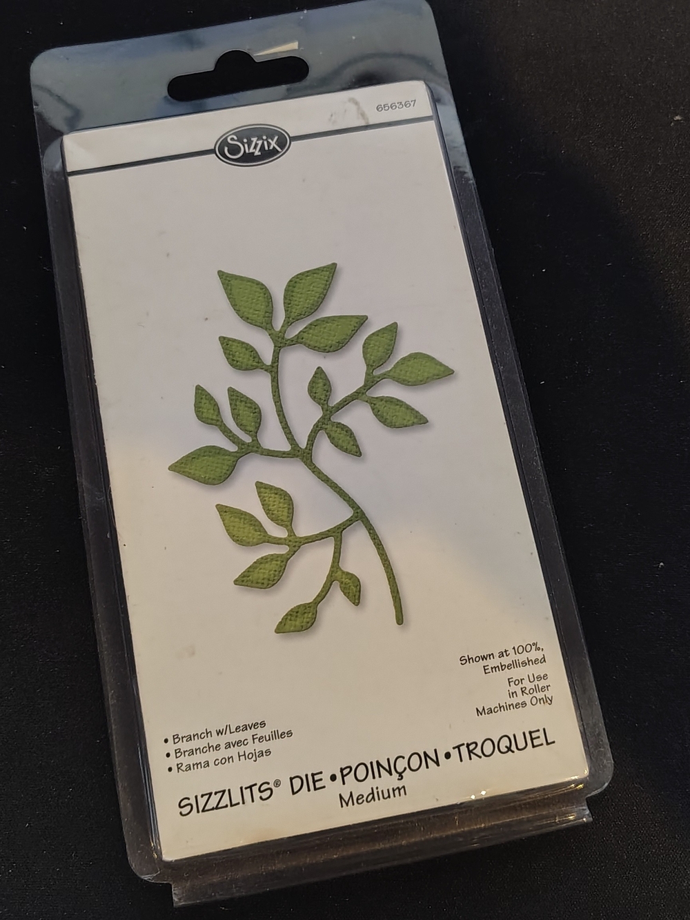 Sizzix Olive Green Leaf Branch Sizzlits Die
